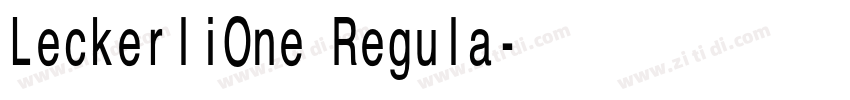 LeckerliOne Regula字体转换